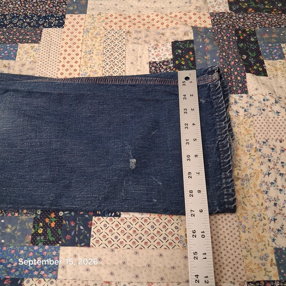 True Vintage Washington Dee Cee Carpenter Jeans Mens 28x32 Prentice Zip USA 60s - Picture 11 of 12